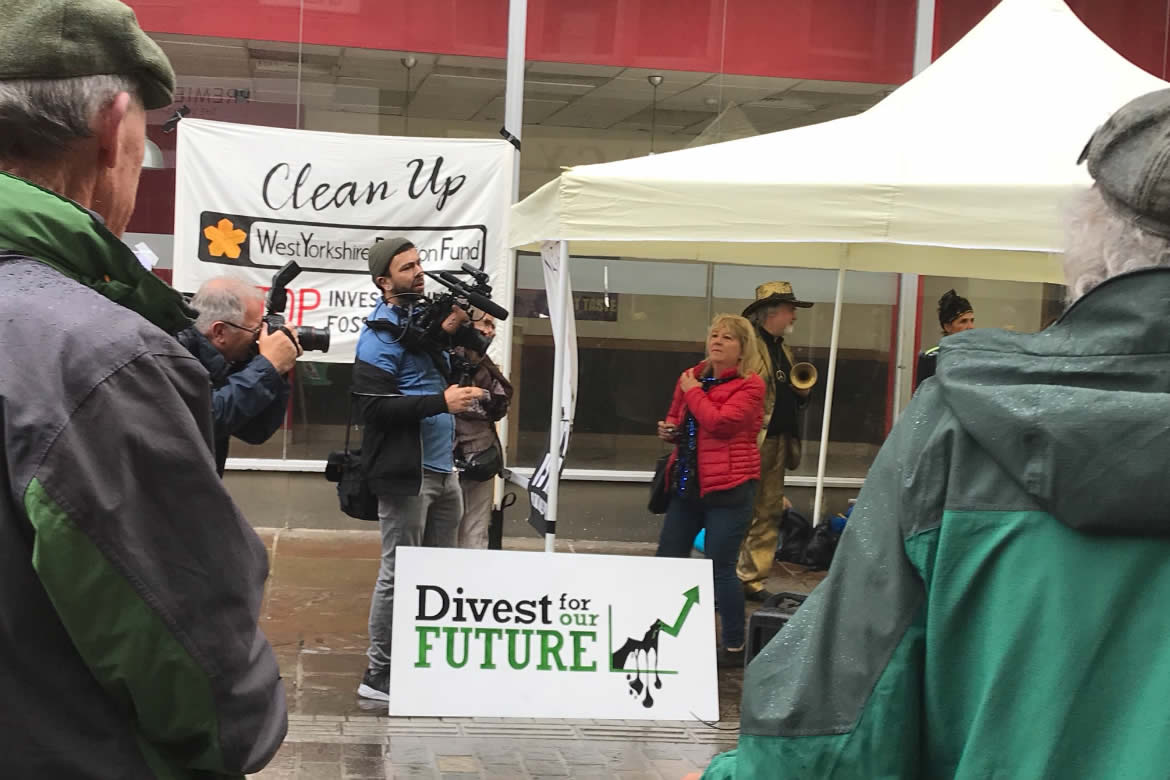 Climate justice divestment rally