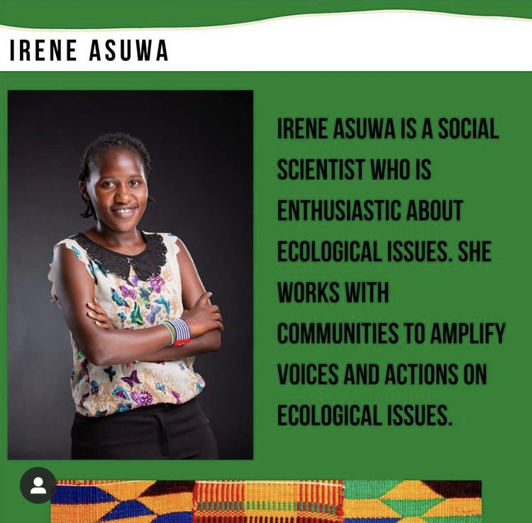 Profile card for Irene Asuwa, social scientist
